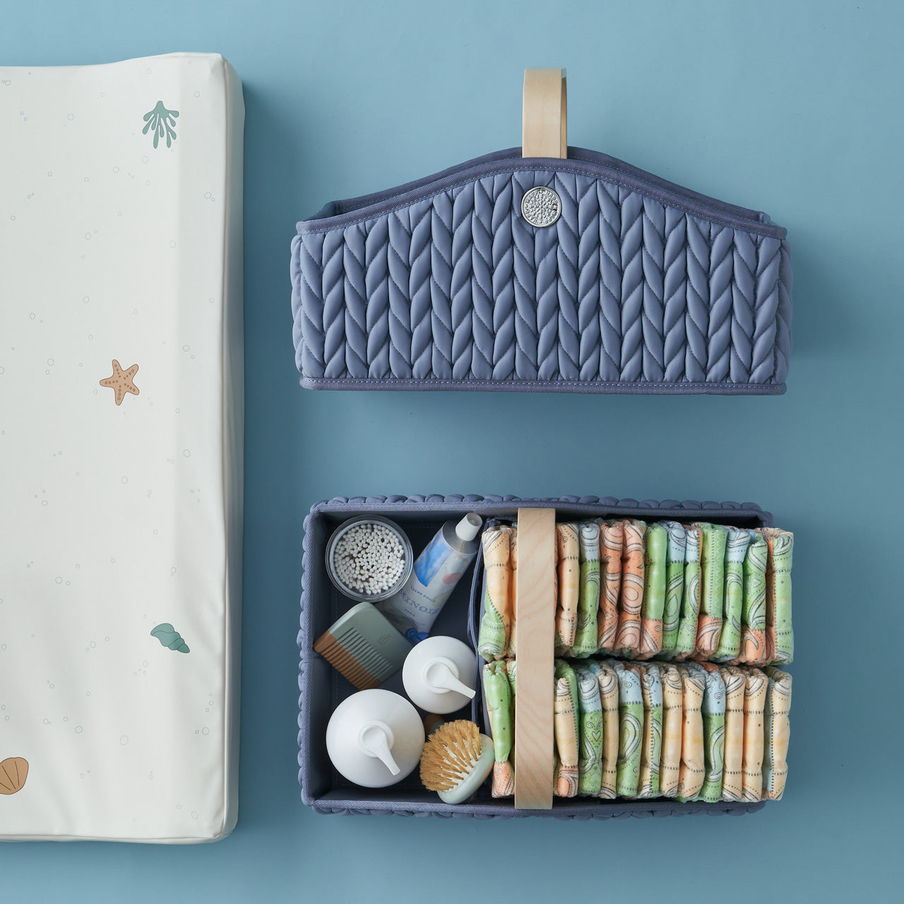 Diaper Caddy Blue